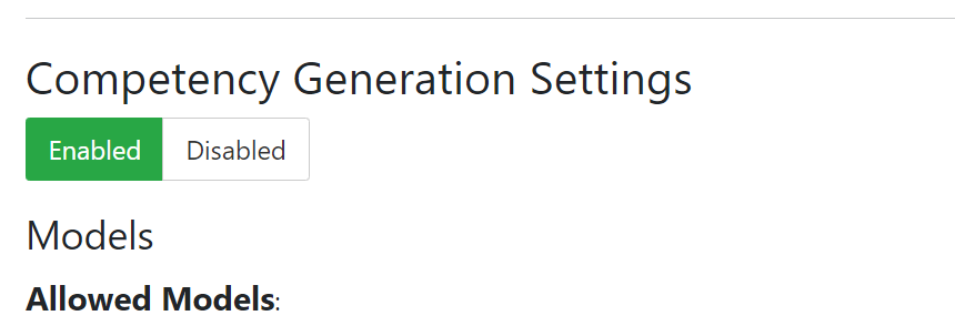 competency-generation-settings