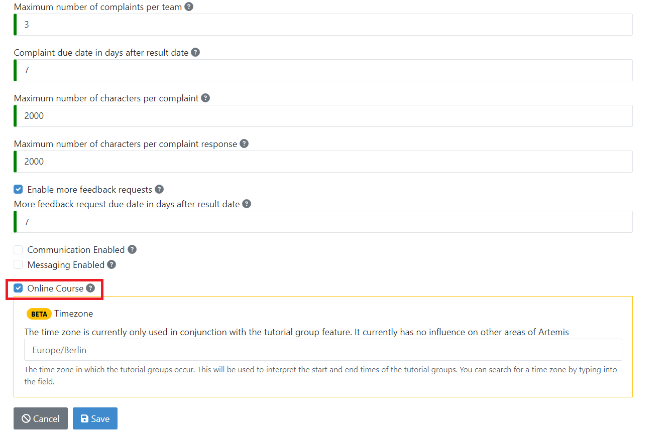 Enable Online Course