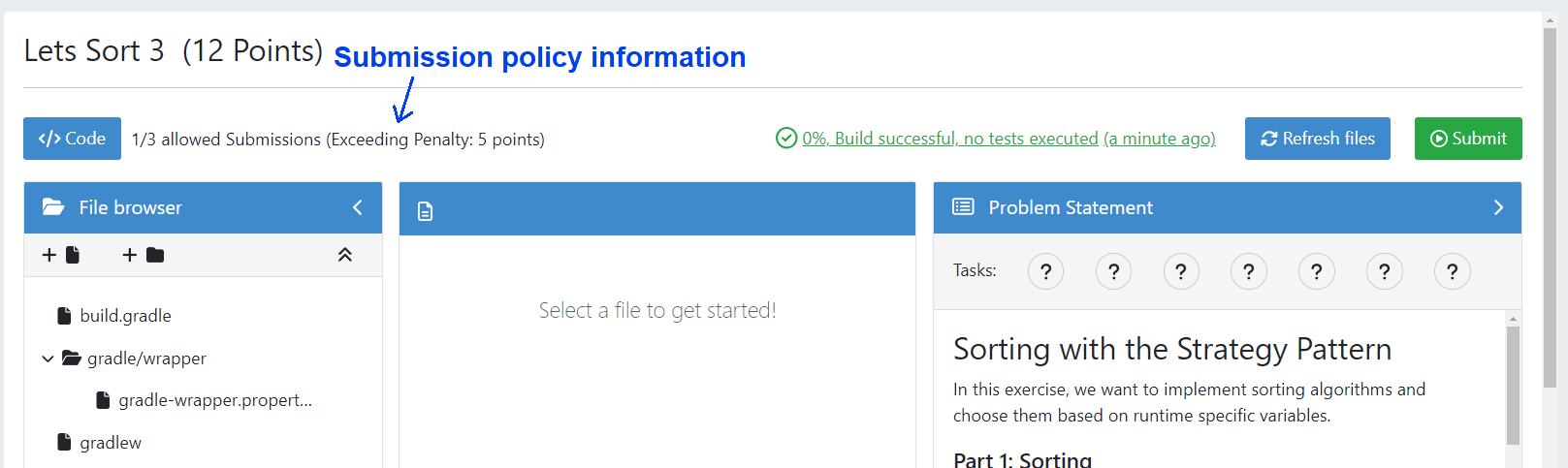 Effect of the Submission Penalty Policy