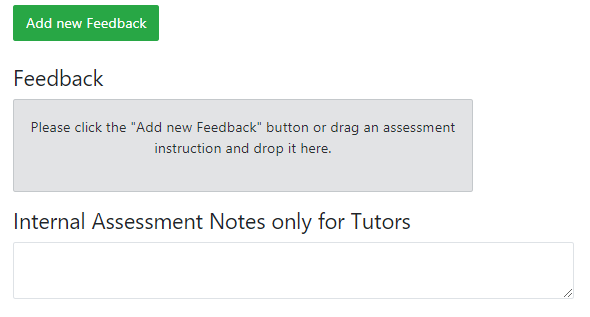 General feedback in the online editor