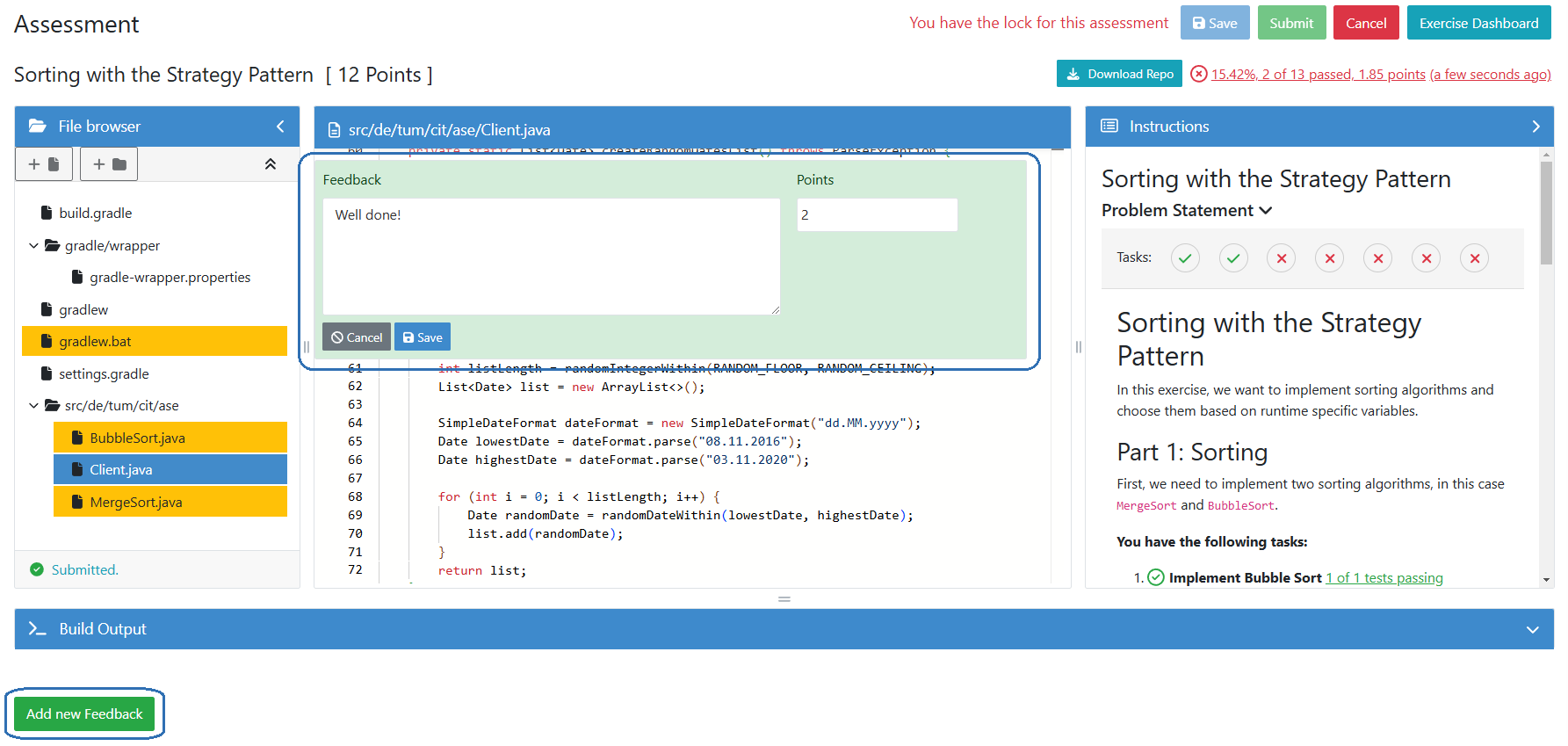 Programming Submission Assessment